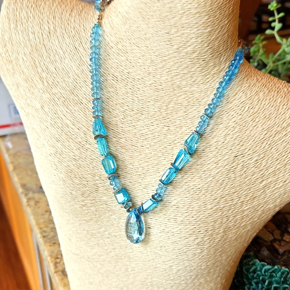 Artisan crafted Swiss blue Topaz yummy!